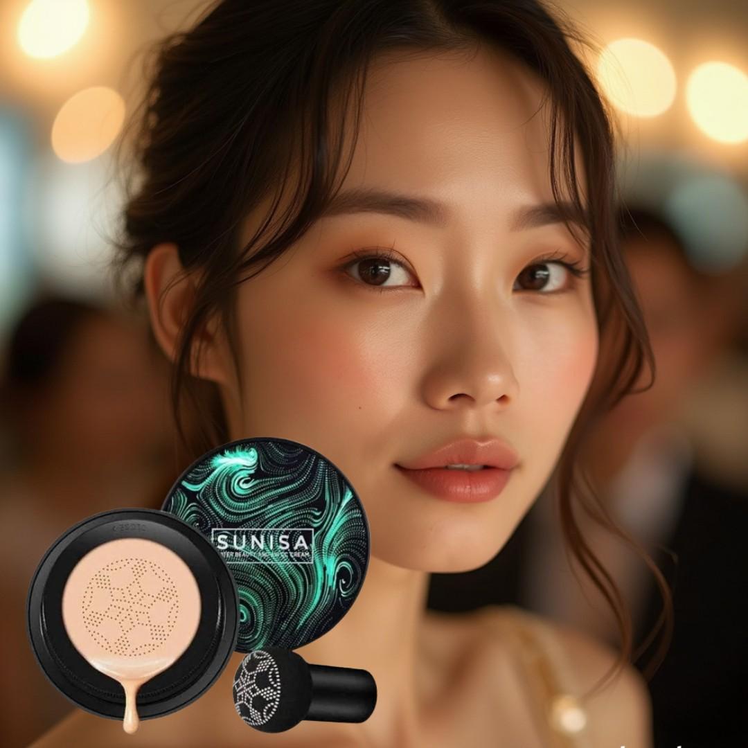 original SUNISA FOUNDATION MAQUILLAJE SUNISA AIR CUSHIONS MUSHROOM HEAD BASE CREAM CC BB CARE RADIANT MOISTURIZING FOUNDATION OIL CONTROL