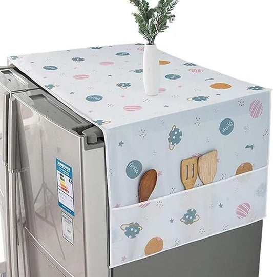 Refrigerator Cover Top Dust proof Windscreen Covers for Top Decorative Fridge Cover for Washing Machines Dryers for Friends Neighbors Random Design