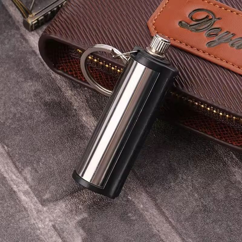 New Portable Metal Waterproof Permanent Lighter Keychain