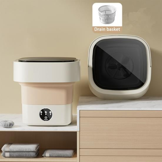 6.5l Portable Foldable Washing Machine Basket Random Color