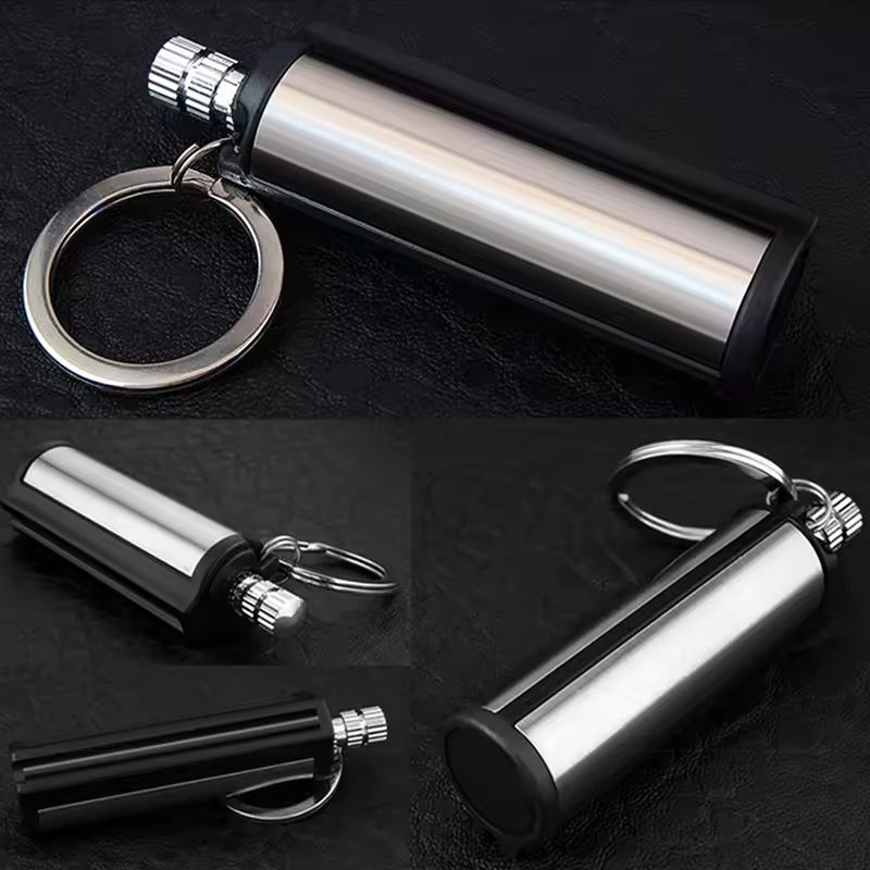 New Portable Metal Waterproof Permanent Lighter Keychain