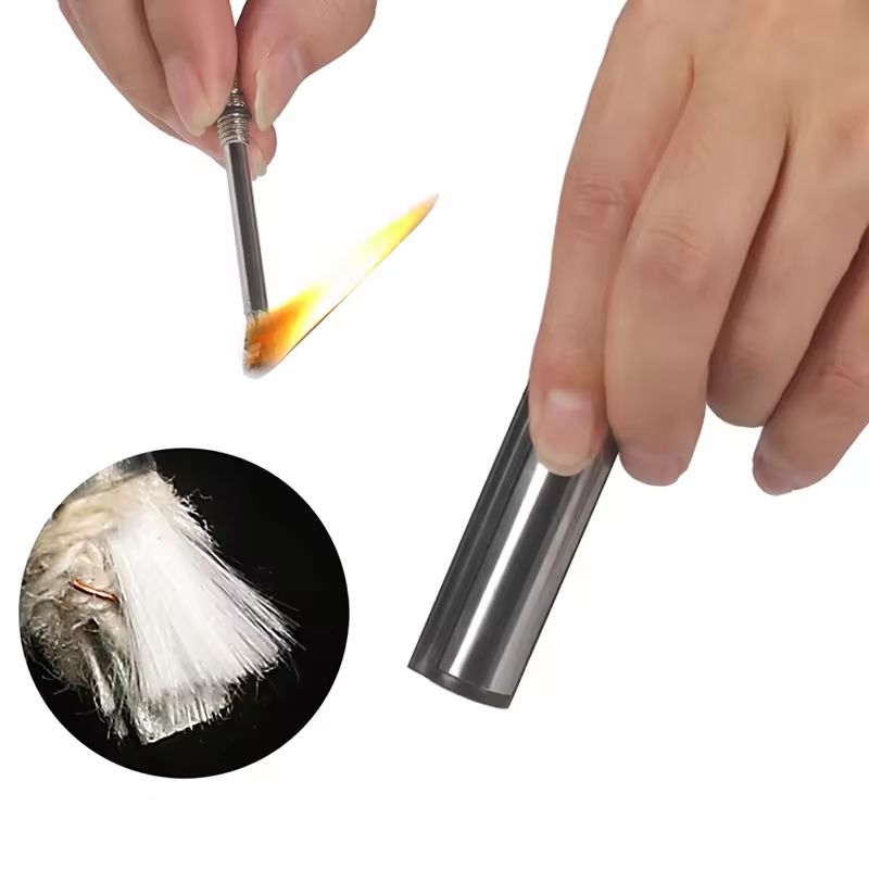 New Portable Metal Waterproof Permanent Lighter Keychain